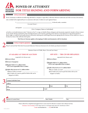 POWER of ATTORNEY Iaai Bid Com  Form