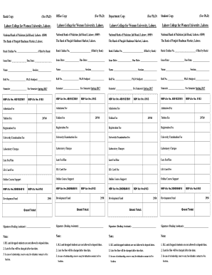 Lcwu Challan Form