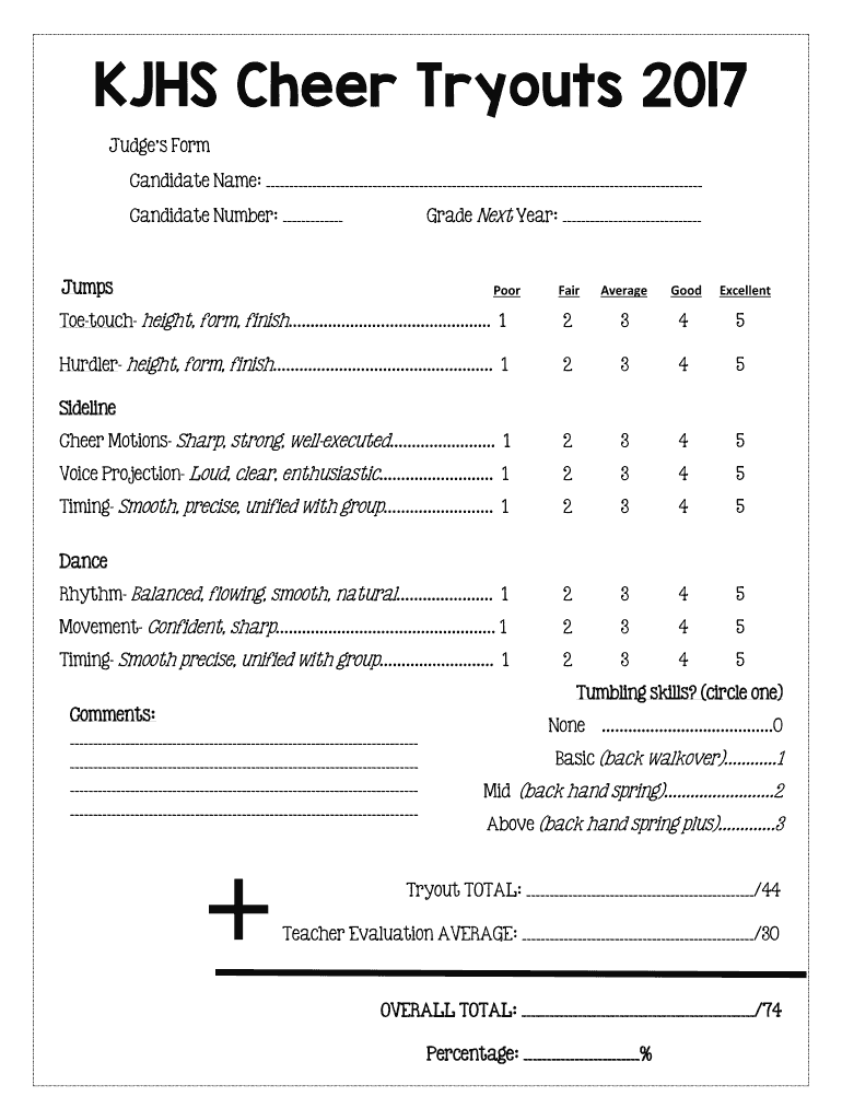 Judge S Form