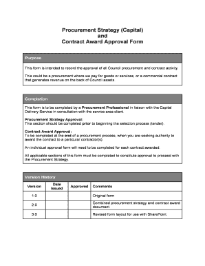 Procurement Contract Template  Form