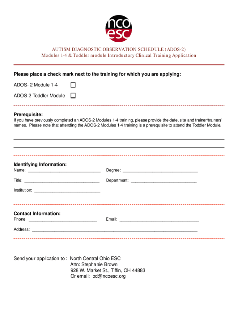 Ados 2 Manual PDF  Form
