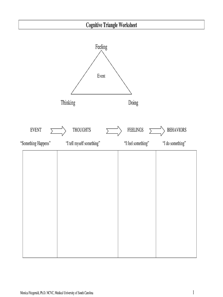 Cognitive Triangle PDF  Form