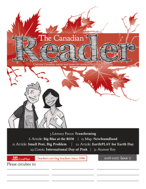 Canadian Reader PDF  Form
