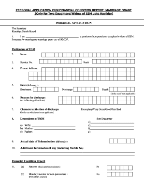 MARRIAGE GRANT  Form