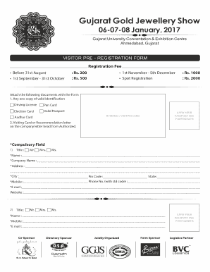 Gold Registration  Form