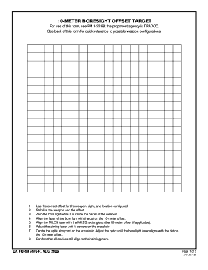 10 Meter Boresight Target  Form