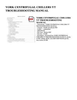 York Chiller Troubleshooting Manual PDF  Form