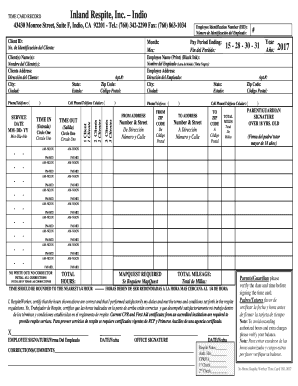 Respite Timesheet  Form