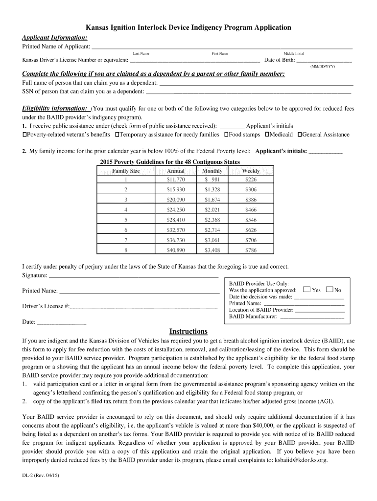 Kansas Ignition  Form