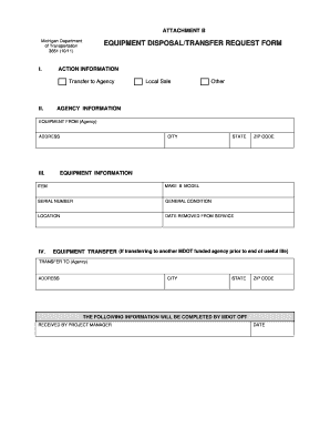 EQUIPMENT DISPOSALTRANSFER REQUEST FORM