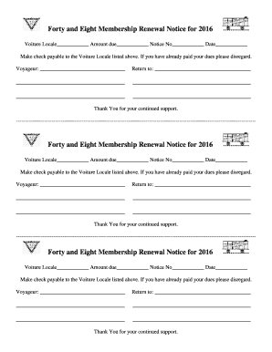  Renewal Notice Form 2016-2024