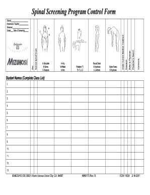 Spinal Screening Form