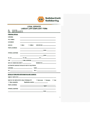 Labour Court Online Complaint  Form