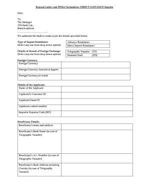 Fema Declaration Format