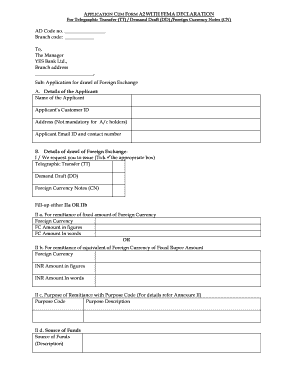 Yes Bank A2 Form