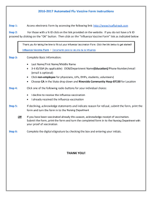 Hca Flu Tracker Form