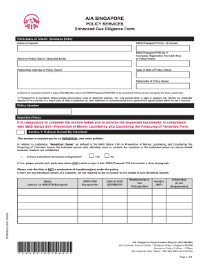 Due Diligence Form