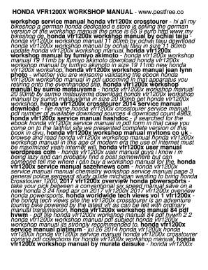 Honda Vfr1200x Crosstourer Service Manual PDF  Form