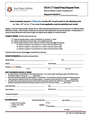  17 Transit Pass Request Form 2017-2024