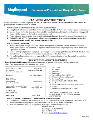  Medimpact Claim Form 2016-2024