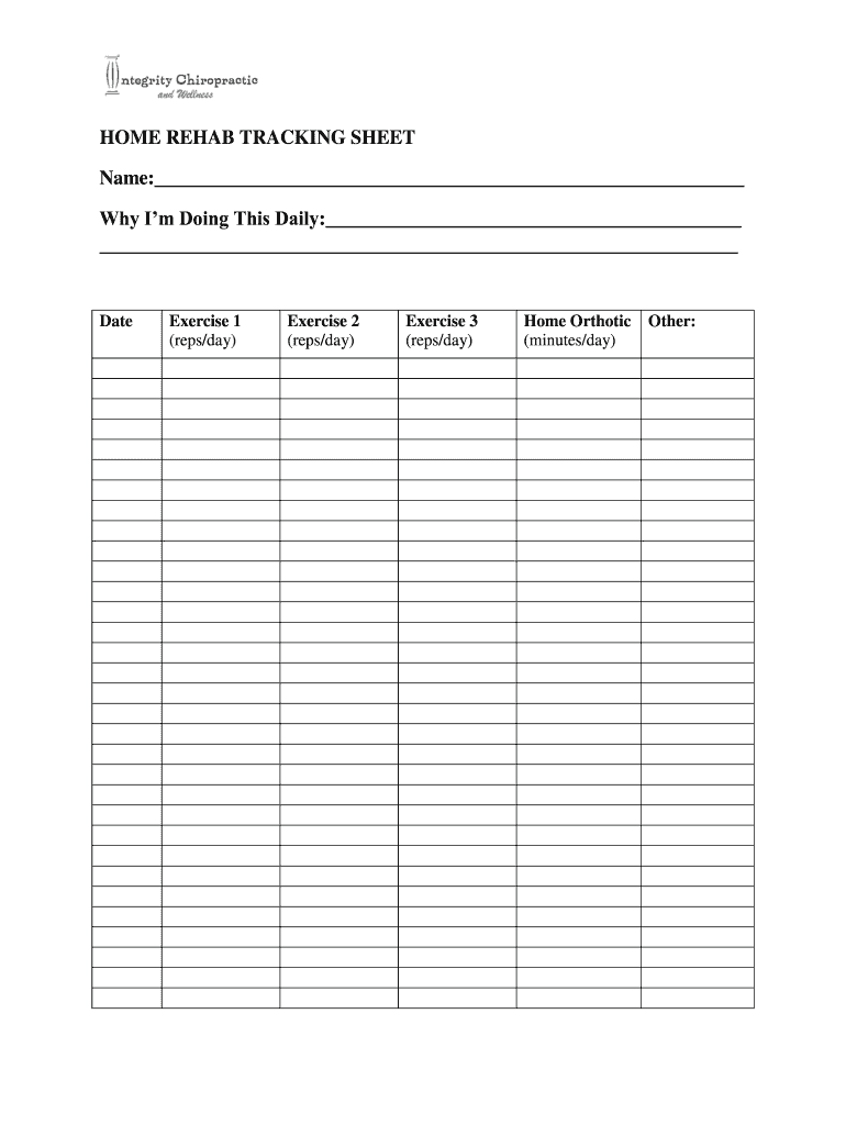 HOME REHAB TRACKING SHEET  Form