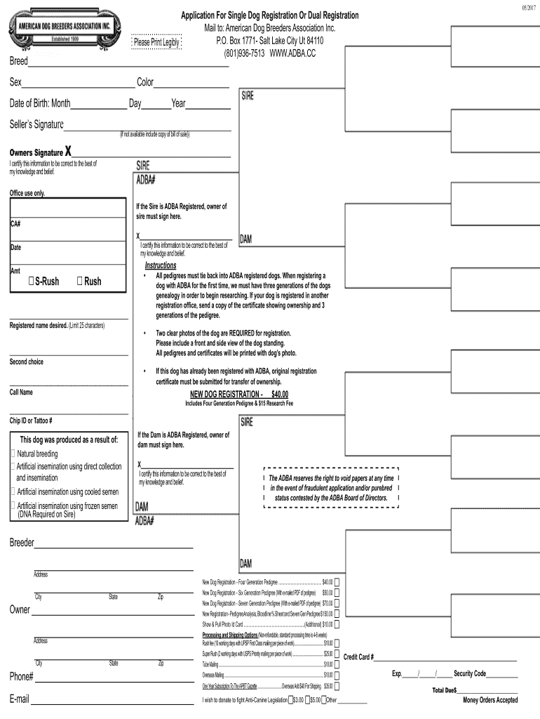  Adba Registration Form 2017-2024