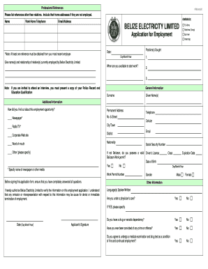 Electricity Application Form