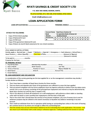 NYATI SAVINGS &amp; CREDIT SOCIETY LTD  Form