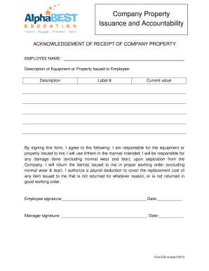 Company Property Issuance Form