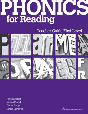 Phonics for Reading Level 1 PDF  Form