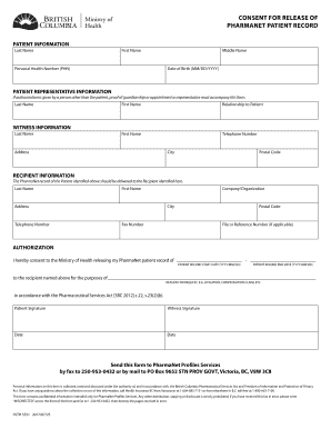 Get and Sign PHARMANET PATIENT RECORD 2017 Form