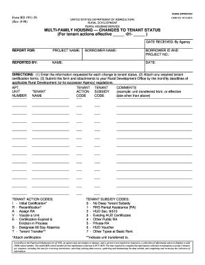 Form RD 1951 29