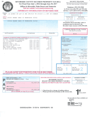 Property Tax Bill Template  Form