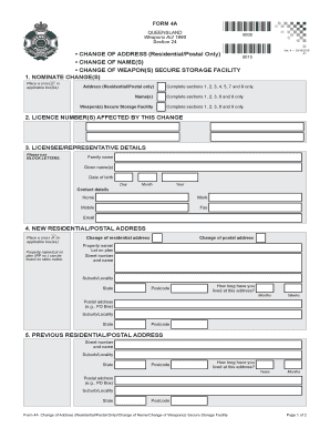  ChANge of AddRess Residentialpostal Only 2016-2024