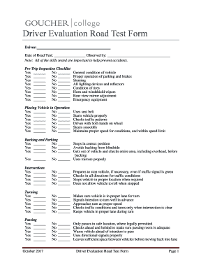 Pre Trip Inspection Check List Yes No General Cond  Form