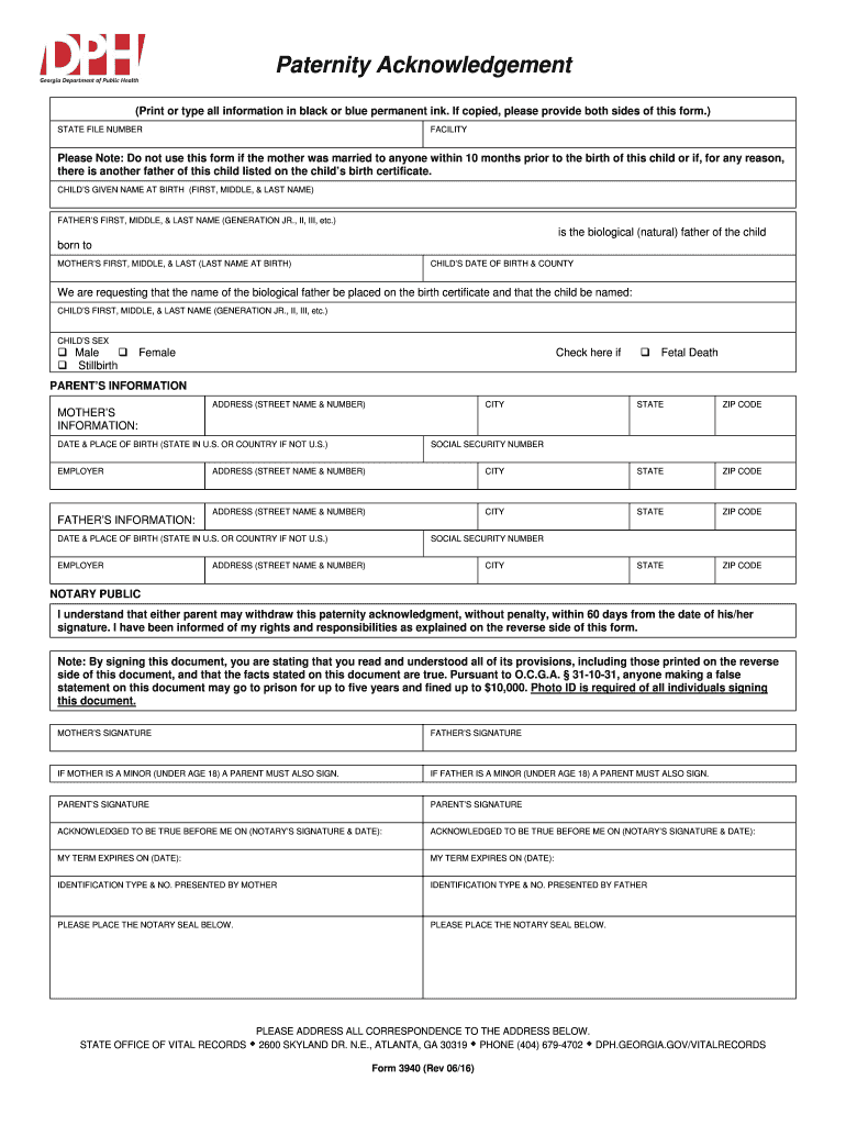  Form 3940 2018