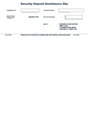 Opensky Remittance Slip  Form