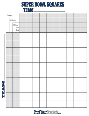 Super Bowl Block Page  Form