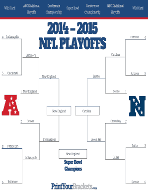 Editable Playoff Bracket Nfl  Form