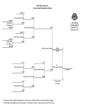 6 Team Double Elimination Bracket  Form