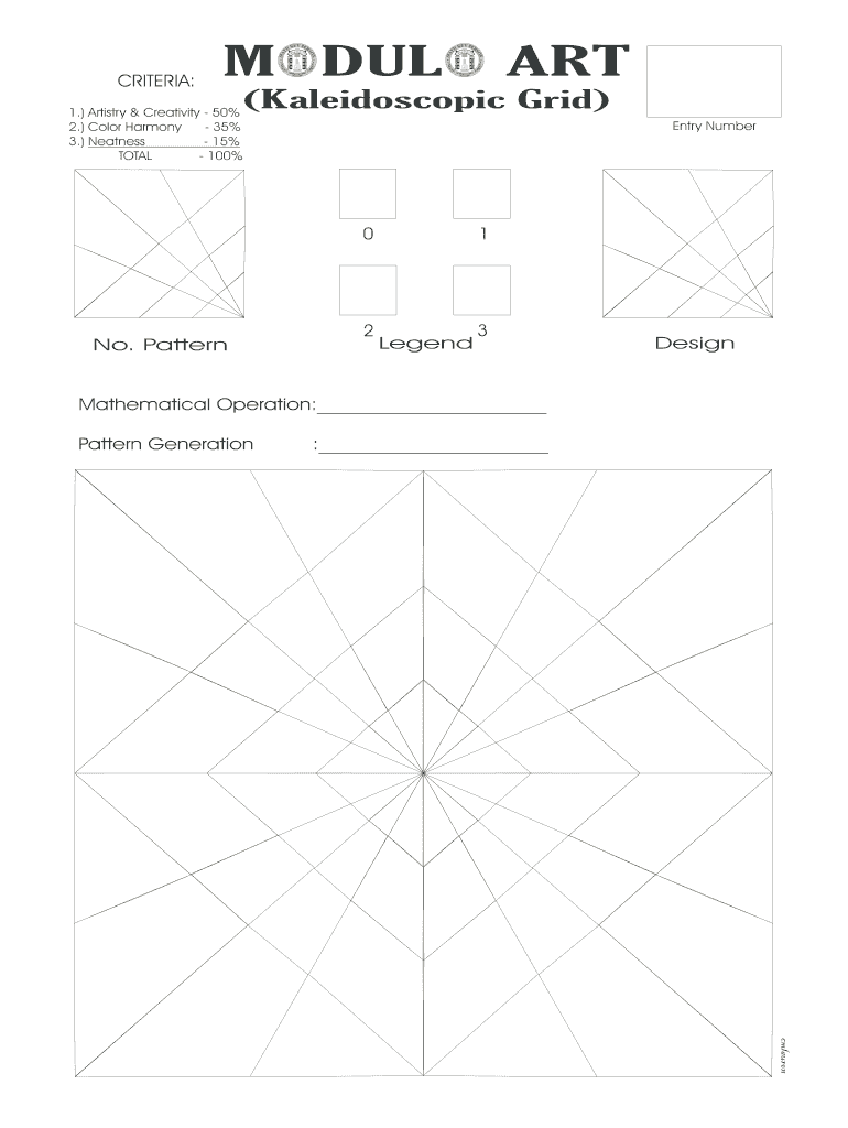 Modulo Art Circular Grid Pattern  Form