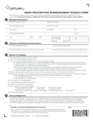 MAPD PRESCRIPTION REIMBURSEMENT REQUEST FORM