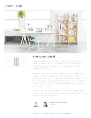 Linnea Bookshelf  Form