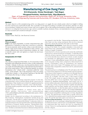 Cow Dung Paint Project Report PDF  Form