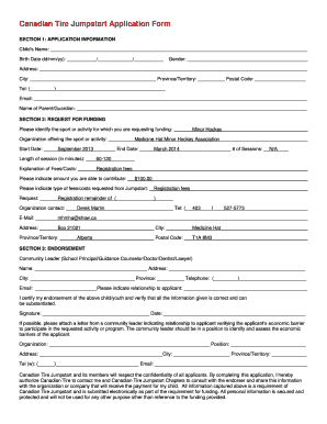Jumpstart Application  Form