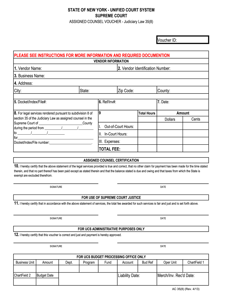 Assignedcounselvoucherjudiciarylaw35 8  Form