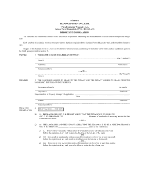 Form 6 Residential Lease Nb