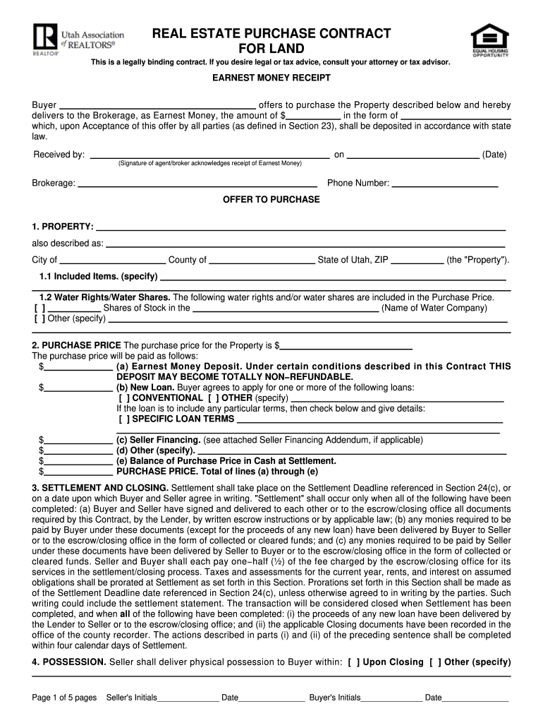 Utah Land Repc  Form