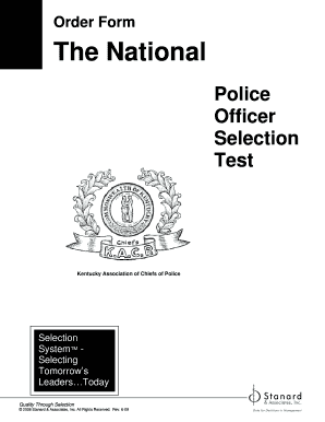 The National Police Officer Selection Test PDF  Form