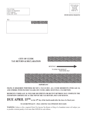  City of Clyde Income Tax 2006